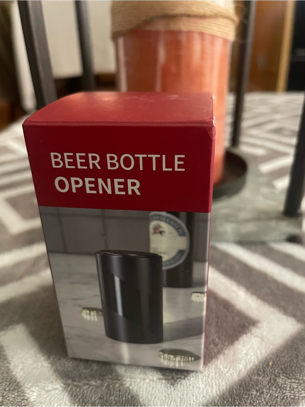 Beer Bottle Opener - Red Packaging, Black Opener